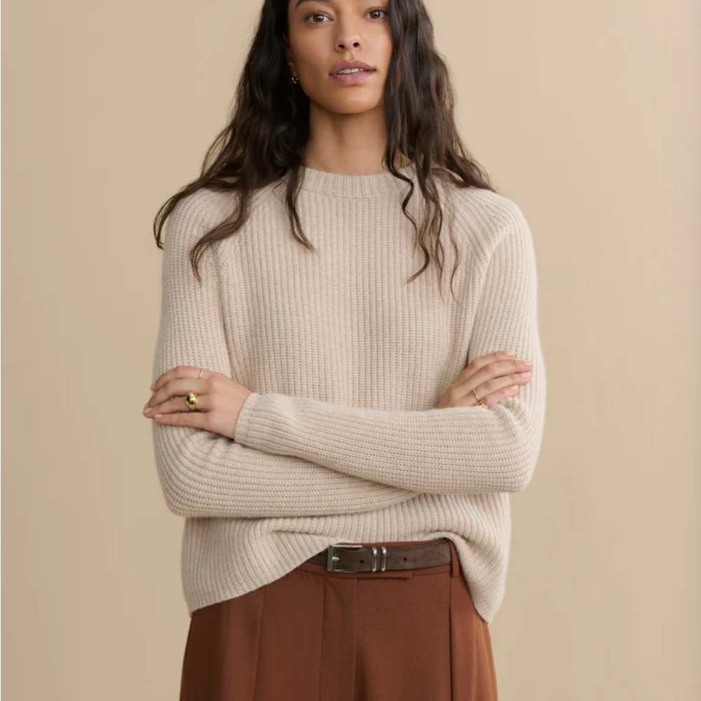 NWT Jenni Kayne Cashmere Fisherman Sweater